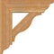Ekena Millwork Funston Traditional Rough Sawn Bracket w/ Offset Brace, Western Red Cedar, 6"W x 18"D x 18"H BKT0604X18X18FST01RWR - alternate 3